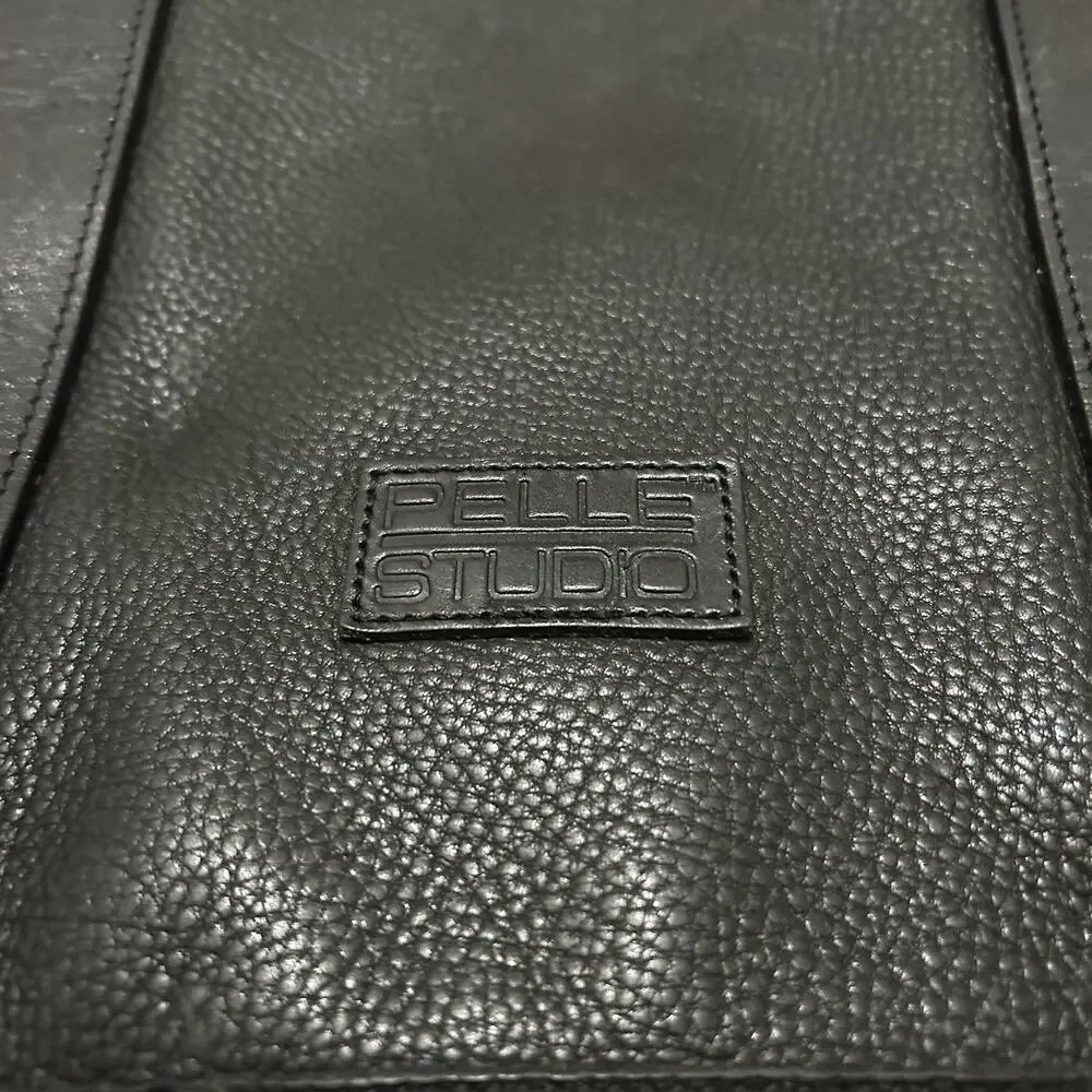Vintage Wilson’s Leather Pelle Studio Shoulder Bag Document Messenger Black